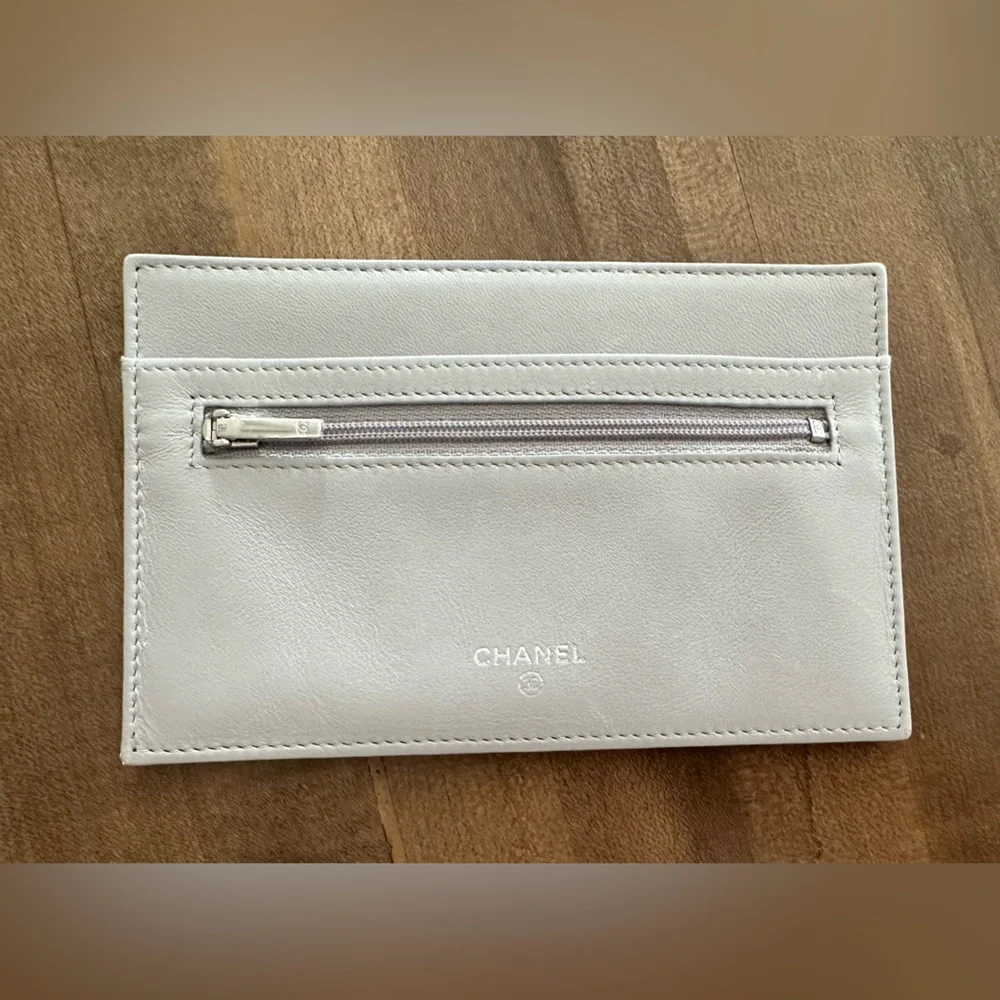 🩶 NWT Chanel Classic Gray 2 Set Pouch Long Wallet - 2 Pieces 🩶